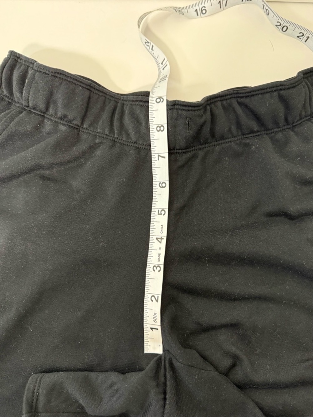 Nike Dri Fit Sweat Shorts Black Logo Waistband Mid-rise Athleisure Small Women’s - Picture 8 of 12